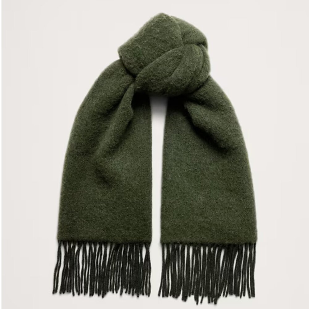 Banana Republic Brushed Alpaca-Wool Blend Scarf- Dark Olive Green *BNWT*